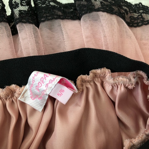 Popatu Little Girls Tulle Lace Skirt Pink NWOT - Picture 7 of 10